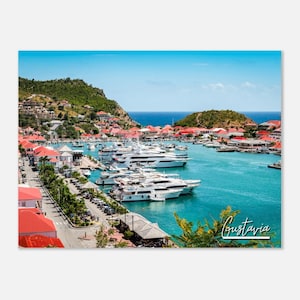 Gustavia  Saint Barthélemy Travel Poster Wall Art | Gustavia Town Skyline Home Decor | Gustavia Coast Digital Print Hangings Travel Photo