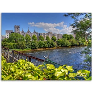 Galway Poster Print Ireland Wall Art Decor | Historical City Photo River Home Decoration | Traveler Summer Gift | Horizontal Photography