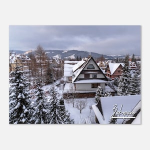 Zakopane Poland Poster Print Wall Art | Zakopane Home Decor | Zakopane Winter Snow Print | Zakopane Horizontal | Zakopane Travel Photo Gift