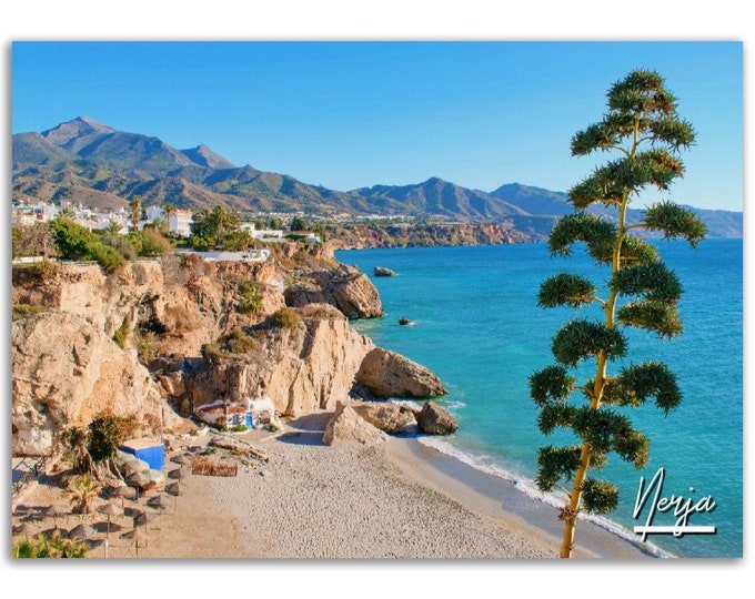 Nerja Poster Print Wall Art | Nerja Home Decor | Nerja Croatia Digital Print Collectible | Nerja Horizontal | Nerja Hangings Travel Photo
