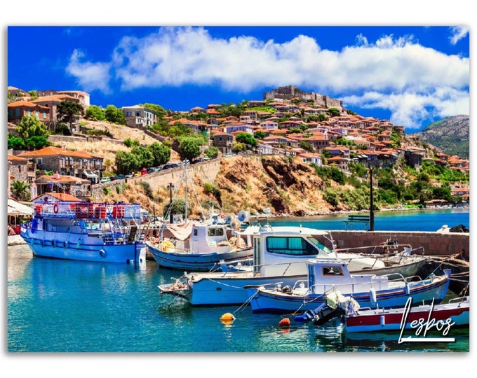 Lesbos Poster Print Wall Art | Lesbos Home Decor Gift Hangings | Lesbos Greece Digital Prints Collectibles | Lesbos Horizontal Travel Photo