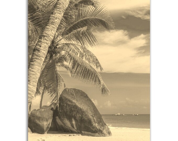 Sanya Hainan Poster Vintage Print | Retro Sanya China Sepia Photo Gift | Sanya Wall Art Home Decor | Vertical Sanya Travel City Souvenir