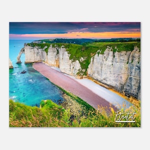 Etretat France Poster Wall Art | Etretat Clift Home Decor | Etretat Digital Print | Etretat Nature Horizontal | Etretat Hanging Travel Photo