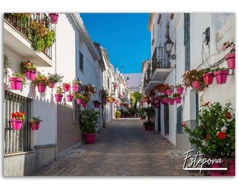 Estepona Spain Travel Poster: Coastal Town Art Print