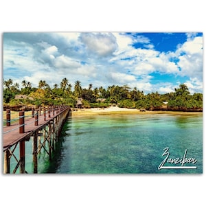Zanzibar Africa Poster Print Wall Art | Zanzibar Tropical Beach Home Decor Gift Hangings | Zanzibar Digital Prints | Horizontal Travel Photo