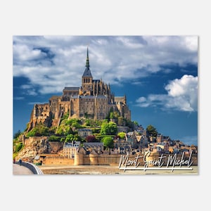 Mont Saint Michel France Poster Print Wall Art | Mont Saint Michel Home Decor | Mont Saint Michel Collectible | Mont Saint Michel  Travel