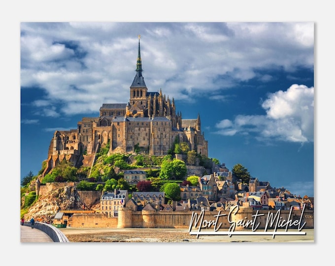 Mont Saint Michel France Poster Print Wall Art | Mont Saint Michel Home Decor | Mont Saint Michel Collectible | Mont Saint Michel  Travel