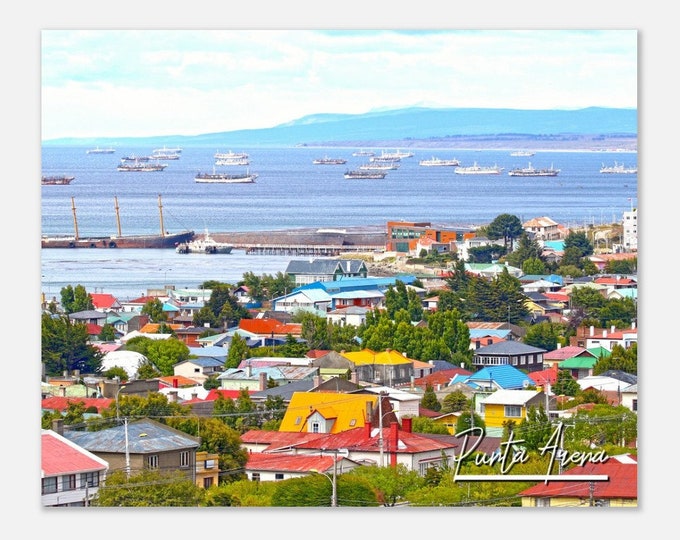 Punta Arena Chile Print Wall Art | Punta Arena Home Decor | Punta Arena Town Skyline Poster | Punta Arena Ship | Punta Arena Travel Photo