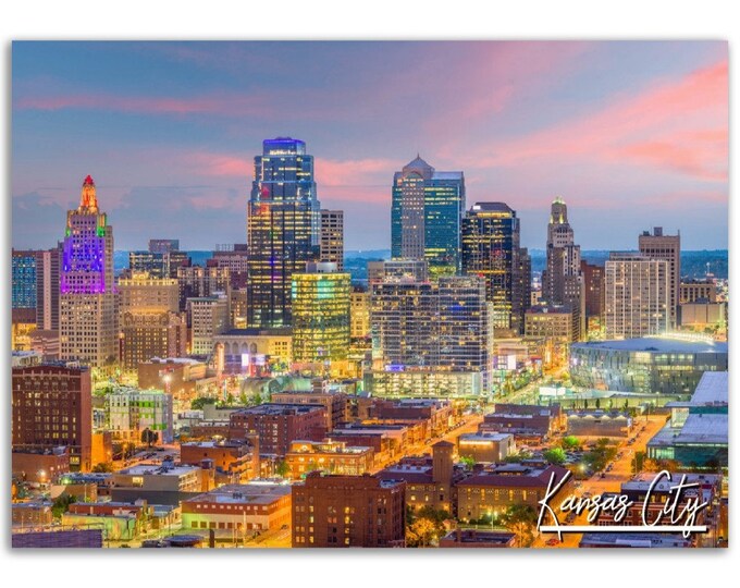 Kansas City Missouri Poster Print Wall Art | Kansas City Home Decor Gift | Kansas City Digital Prints | Kansas City Horizontal Travel Photo