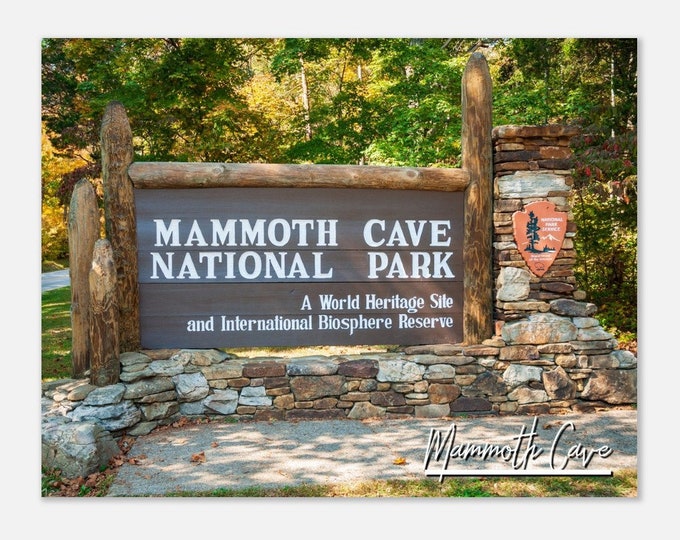 Mammoth Cave National Park Kentucky Poster Print Wall Art | Cave Home Decor Gift Hanging | KY US Prints Collectibles Horizontal Travel Photo