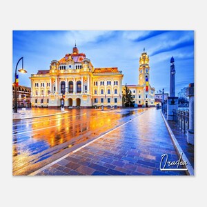 Oradea Romania Poster Print Wall Art | Oradea Home Decor | Oradea Digital Print | Union Squar-Piata Unirii  | Oradea Hangings Travel Photo