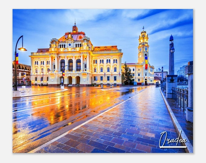 Oradea Romania Poster Print Wall Art | Oradea Home Decor | Oradea Digital Print | Union Squar-Piata Unirii  | Oradea Hangings Travel Photo
