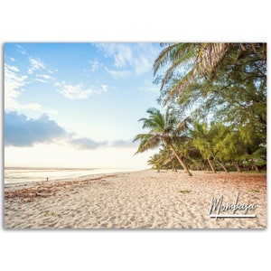 Mombasa Poster Print Kenya Wall Art Decor | Africa Photo Beach Decoration | Traveler Backpacker Birthday Gift | Horizontal Photography