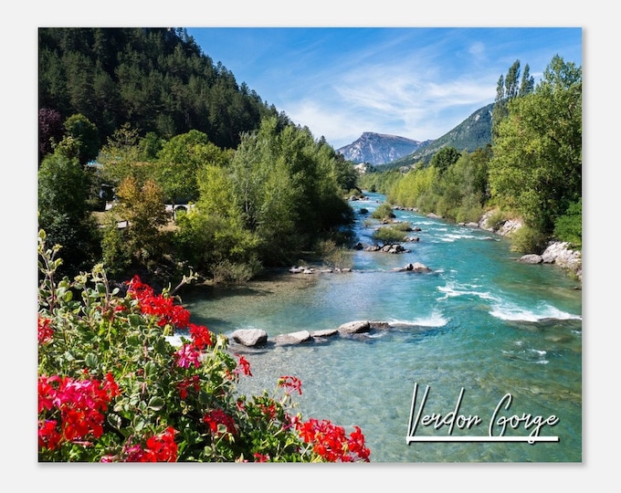 Verdon Gorge France Poster Wall Art | Verdon Gorge Home Decor | Verdon Gorge French Alps |  Verdon Gorge Hangings Travel  Photo Present Gift