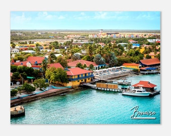 Bonaire Poster Wall Art | Bonaire Beach Home Decor | Bonaire Tropical Print | Bonaire Horizontal | Bonaire Coast Hangings Travel Photo Gift