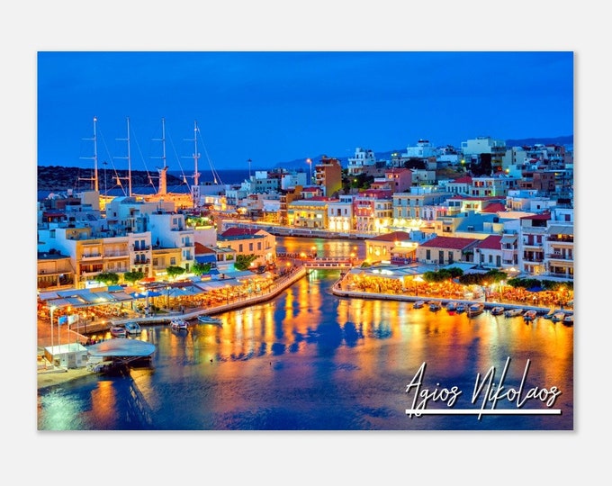 Agios Nikolaos Poster Print Wall Art | Agios Nikolaos Home Decor | Agios Nikolaos Digital Print |  Agios Nikolaos Hangings Travel Photo