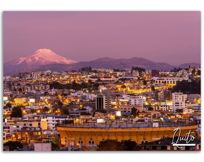 Quito Poster Ecuador Print Wall Art | Quito Home Decor Gift Hangings | Quito Digital Prints Collectibles | Quito Horizontal Travel Photo