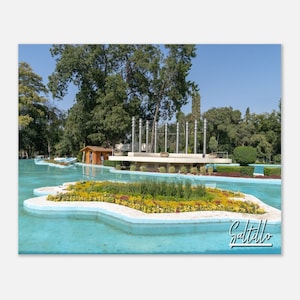 Saltillo Messico Stampa poster Wall Art / Saltillo Home Decor / Saltillo Skyline Print / Saltillo Lake at a Park Hangs Travel Photo Gift