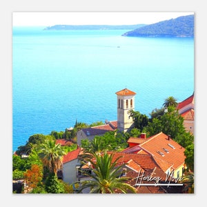 Herceg Novi Montenegro Poster Wall Art | Herceg Novi Town Landscape Home Decor Art | Herceg Novi Shore of The Bay Kotor Travel Photo Present