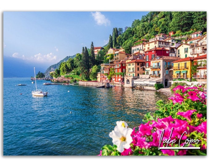 Lake Como Poster Print Wall Art | Lake Como Home Decor | Lake Como Print Collectible | Lake Como Horizontal | Lake Como Hanging Travel Photo
