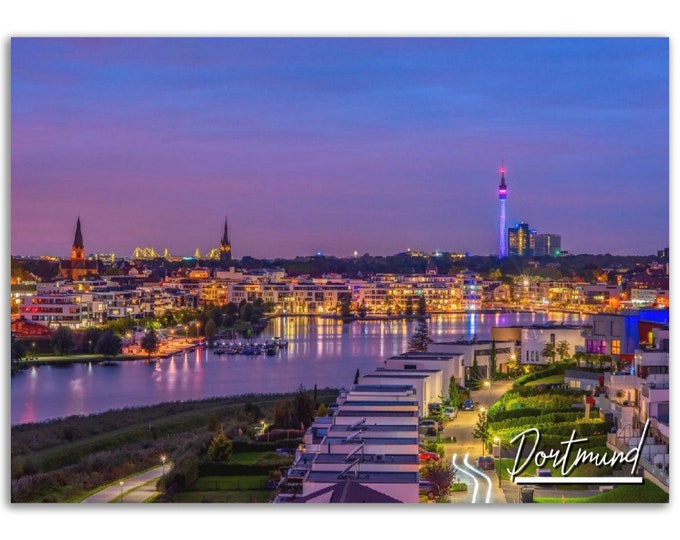 Dortmund Germany Poster Print Wall Art | Skyline Cityscape Home Decor Gift Hangings | Dortmund Digital Prints | Horizontal Travel City Photo