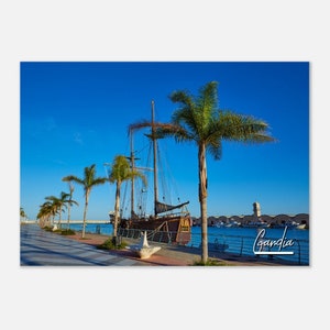 Gandia Spain Travel Poster Wall Art | Gandia Port Home Decor | Gandia Digital Print | Gandia Mediterranean Town Horizontal | Gandia Photo
