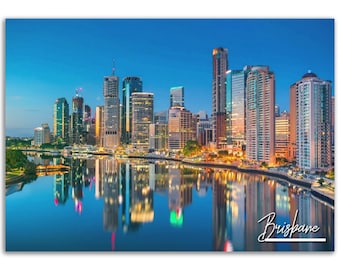 Brisbane Skyline Poster: Australian Cityscape Wall Art