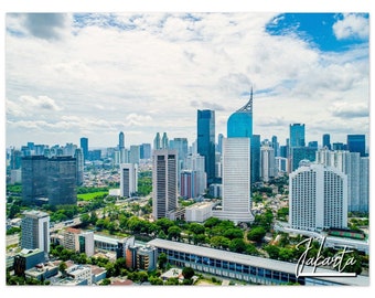 Jakarta Skyline Poster: Indonesian Travel Photography Print