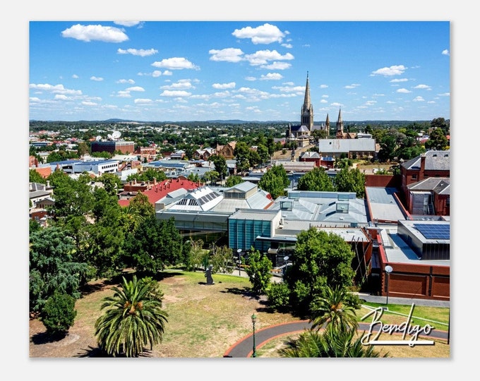 Bendigo Australia Travel Poster Wall Art | Bendigo Cityscape Home Decor | Bendigo Town Digital Print | Bendigo Horizontal | Bendigo Photo