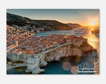 Dubrovnik Sunset Poster Print: Croatia Travel Photography