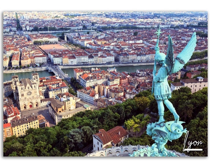 Lyon France Poster Print Wall Art | Lyon Cityscape Home Decor Gift Hangings | Lyon Digital Print Collectibles | Lyon Horizontal Travel Photo