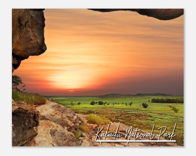 Kakadu National Park Australia Travel Poster Wall Art | Kakadu Sunset Home Decor | Kakadu National Park Print Horizontal Landscape Photo