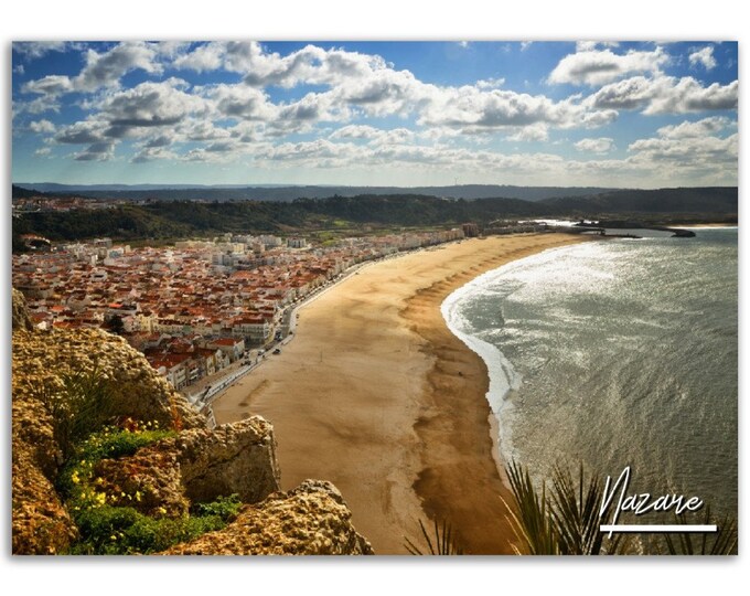 Nazare Poster Portugal Print Wall Art | Nazare Home Decor Gift Hangings | Nazare Digital Print Collectible | Nazare Horizontal Travel Photo