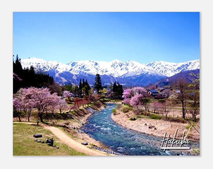 Hakuba Japan Poster Print Wall Art | Hakuba Home Decor | Hakuba Oide Park Print | Hakuba River Horizontal | Hakuba Hangings Travel Photo