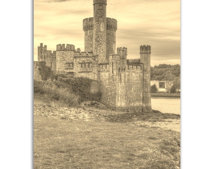 Cork Poster Vintage Ireland Print | Retro Cork Castle Sepia Photo Gift | Cork Wall Art Irish Home Decor | Vertical Cork Travel City Souvenir