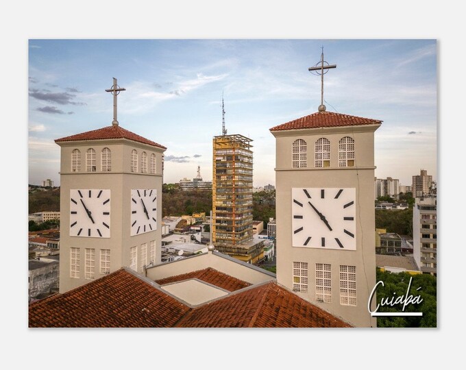 Cuiabá Brazil Travel Poster Wall Art | Cuiabá Cityscape Home Decor | Cuiabá Skyline Print Horizontal | Cuiabá Buildings Hangings Photo Gift