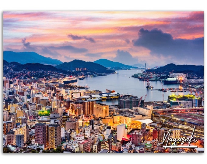 Nagasaki Poster Print Wall Art | Nagasaki Japan Home Decor | Nagasaki Digi Print Collectible | Nagasaki Horizontal | Hangings Travel Photo