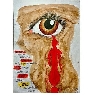 Original Watercolor Painting Art Print, &#39;Only Love Can Do That&#39;