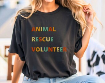 Animal Rescue Volunteer Shirt, Animal Lover Tee, Veterinarian Shirts, Vet Tech T-Shirt, Wildlife Rescue, Foster Dog Mom, Cat Rescue Mom