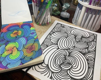 Vortex Tendrils Coloring Page