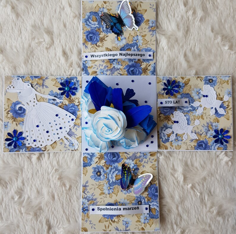 Birthday Exploding Box, Greeting Cards Etsy