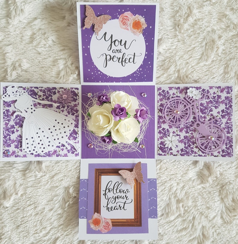 Birthday Exploding Box, Greeting Cards Etsy