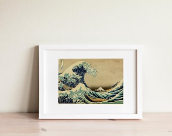 Große Welle vor Kanagawa Digital Print | Hokusai Kunst | Druckbare Wand Dekor | Sofort Download