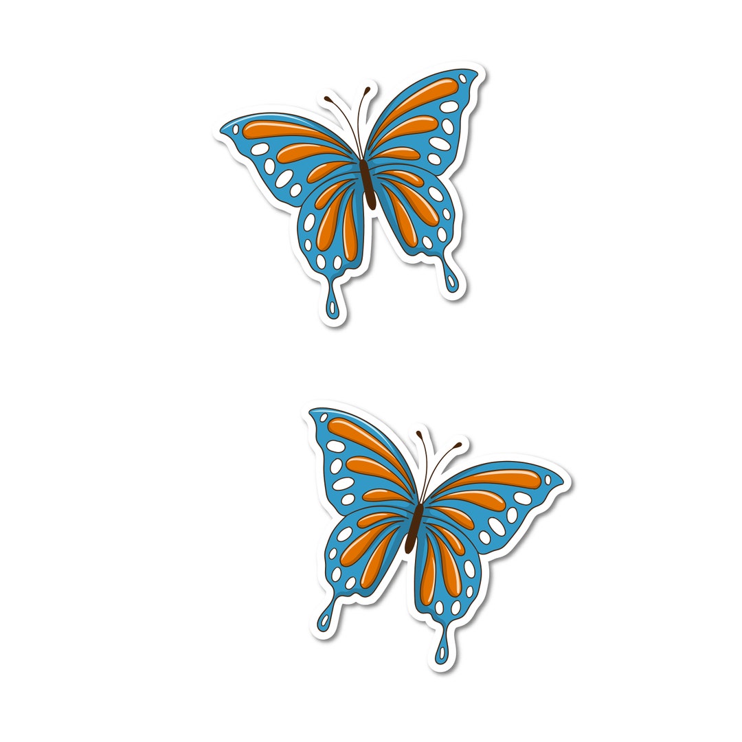 Butterfly Laminated Vinyl Sticker Decal - Two Pack! - Etsy