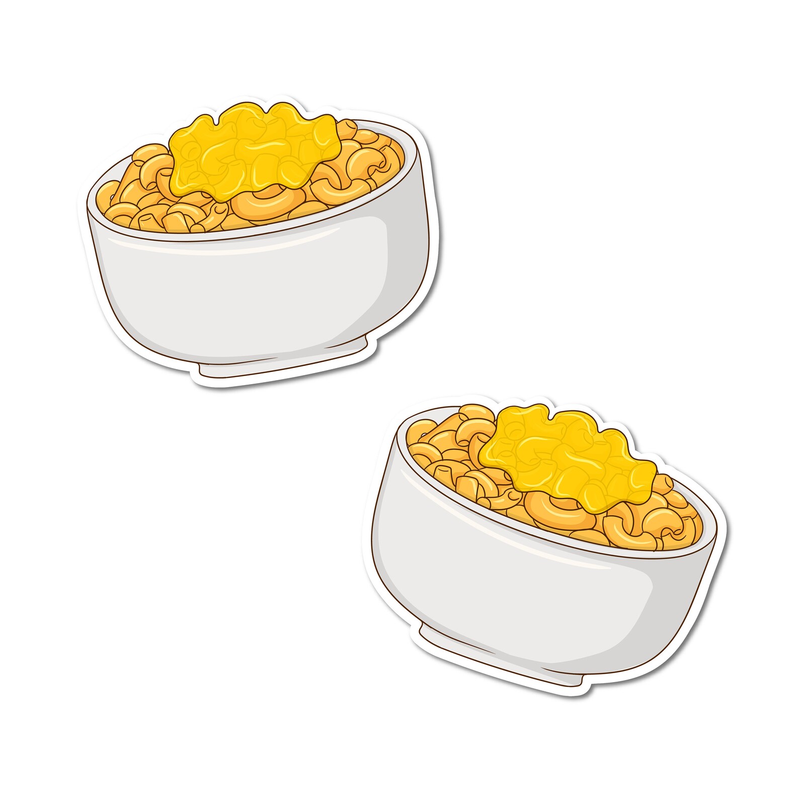 Macaroni and Cheese Laminated Vinyl Sticker Decal - Two Pack! - Etsy
