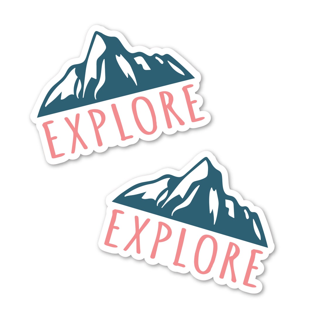 Explore Laminated Vinyl Sticker Decal Two Pack Etsy