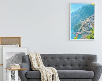 Amalfiküste Foto, Positano, Italien Fotografie, Küstenwandkunst, Italien, Reisedrucke, Italienisch, Urlaub, Luxus Reiseziele, Strand