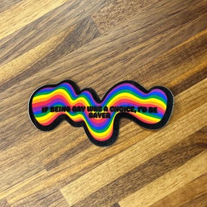 LGBTQ Pride Vinyl Sticker: Queer Laptop Decal