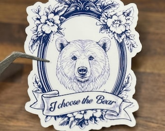 I Choose The Bear Vinyl Sticker
