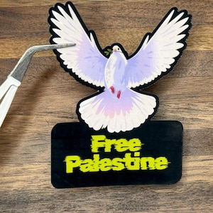 Activism Sticker Free Palestine Vinyl Decal, Human Rights Protest Sticker for Laptop, Notebook & Hydroflask